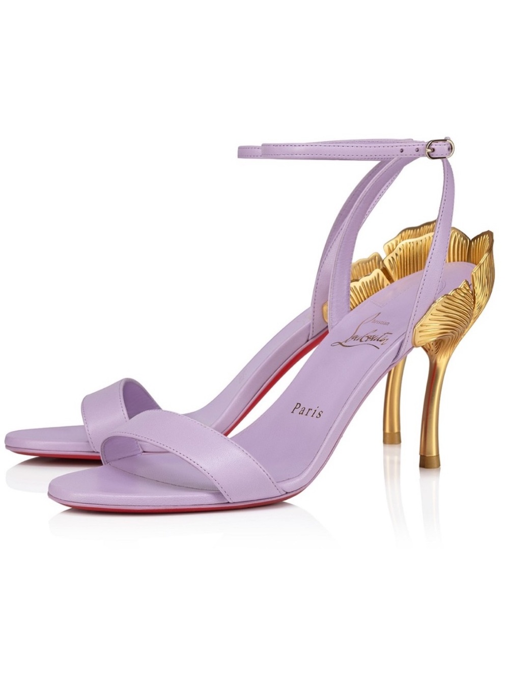 Christian Louboutin Ginko girl 85mm RARE lilac strappy heels RETAIL 1,895